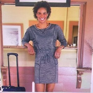 Athleta Give It Your All Sweater Charcoal Dress